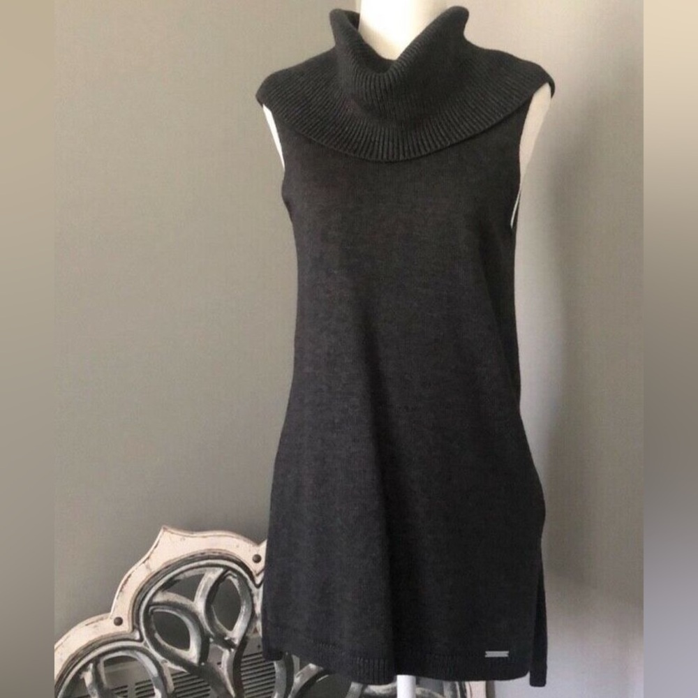Michael Kors Charcoal Grey Cowl Neck Sleeveless Sweater Size S